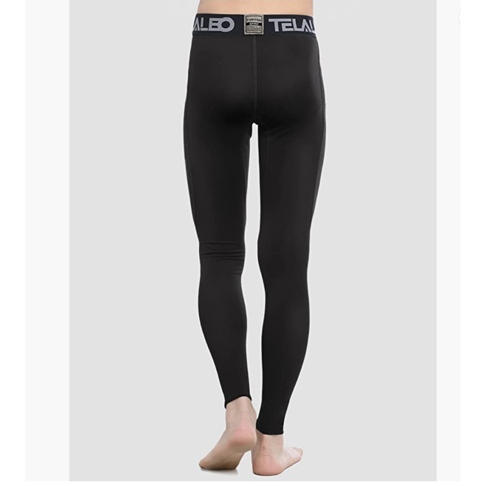 3 x TELALEO Youth Compression Leggings Athletic Base Layer | Boys L, Black NEW - Picture 6 of 10